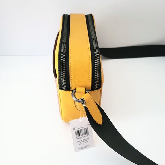 Coach CAX46 Graham Crossbody Signature Colorblock Bag Tan Buttercup - Picture 4 of 8